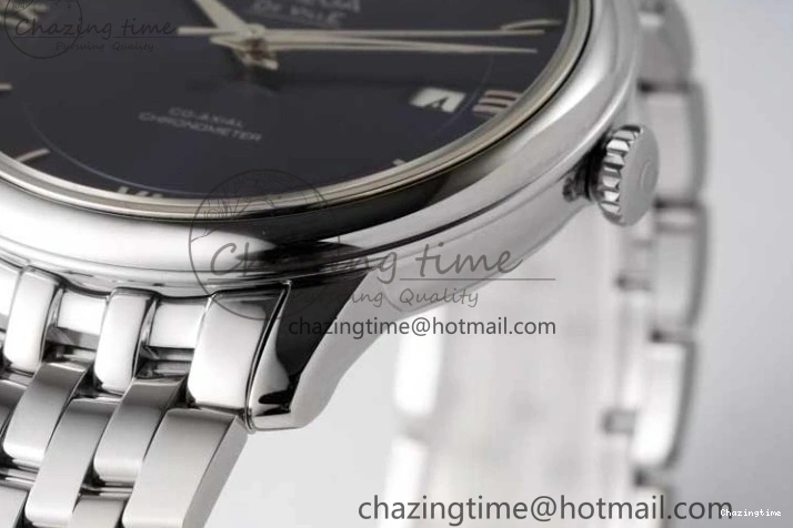 0524 De Ville SS DIWF 1:1 Best Edition Deep Blue Dial SS Markers on SS Bracelet MIYOTA Thermal 7849